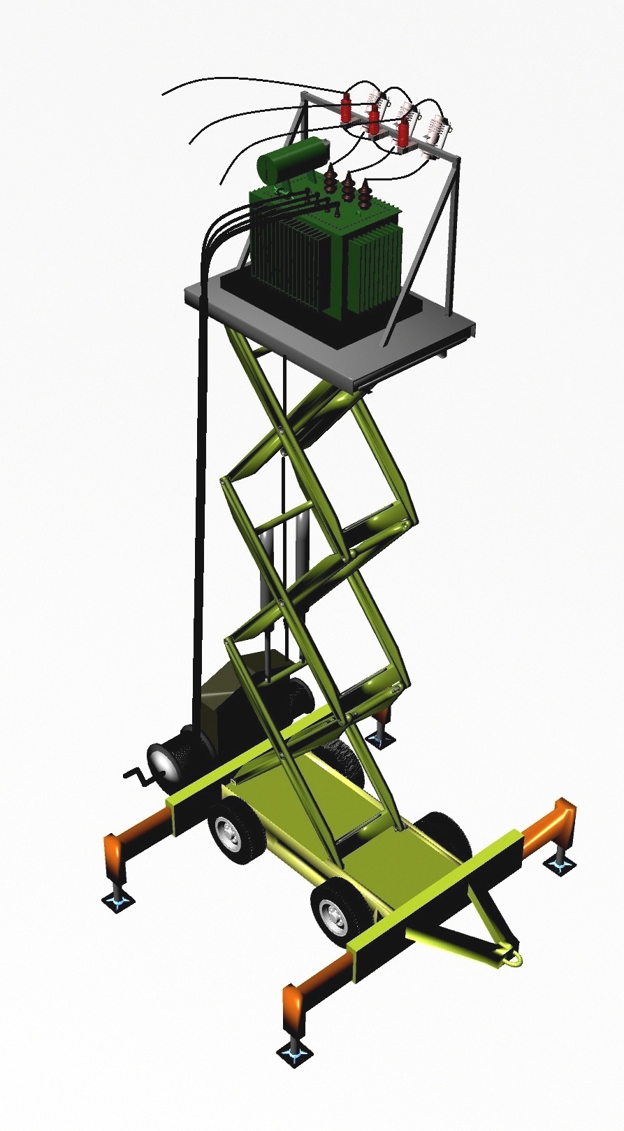 سيستم تغذيه برق موقت بوسيله پست هوايي سيار